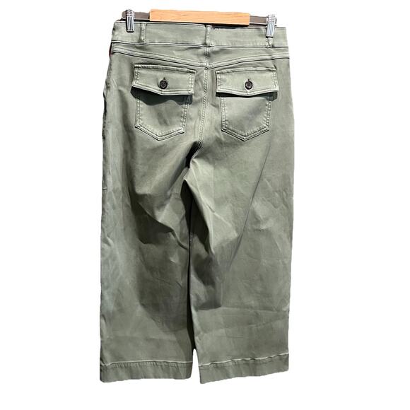 Spanx Soft Sage Stretch‎ Twill Cropped Wide Leg Women's Pants Size XL Petite - Picture 2 of 6